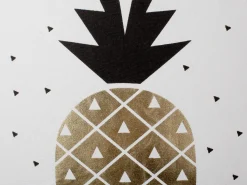 Conjunto De 2 Almofadas Decorativas Brancas Com Estampa De Ananas 45 X 45 Cm Yasmin