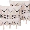 Conjunto De 2 Almofadas Decorativas 45 X 45 Cm Creme E Preto Thondi