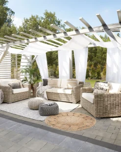Conjunto De 2 Almofadas Decorativas 45 X 45 Cm Creme E Preto Thondi