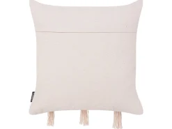 Conjunto De 2 Almofadas Decorativas 45 X 45 Cm Creme E Preto Thondi