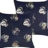 Conjunto De 2 Almofadas Decorativas Pretas 45 X 45 Cm Goldenrod