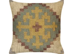 Conjunto De 2 Almofadas Decorativas Em Juta Multicolor 45 X 45 Cm Saron
