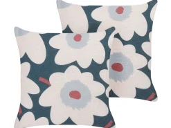 Conjunto De 2 Almofadas Decorativas Multicolores 45 X 45 Cm Sesbania