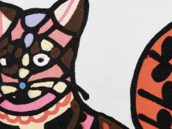 Conjunto De 2 Almofadas Decorativas Bordadas Algodao Multicolor 50 X 50 Cm Mehsana