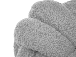 Conjunto De 2 Almofadas Decorativas Com No Em Tecido Boucle Cinzento 19 X 19 Cm Malni