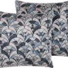 Conjunto De 2 Almofadas Decorativas Azul E Creme 45 X 45 Cm Koodal