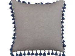 Conjunto De 2 Almofadas Decorativas Com Borlas Cinzentas 45 X 45 Cm Carpinus