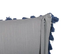 Conjunto De 2 Almofadas Decorativas Com Borlas Cinzentas 45 X 45 Cm Carpinus