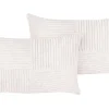 Conjunto De 2 Almofadas Decorativas Em Bombazine Branca Creme 47 X 27 Cm Millet