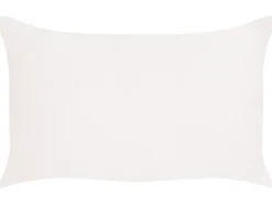 Conjunto De 2 Almofadas Decorativas Em Bombazine Branca Creme 47 X 27 Cm Millet