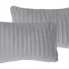 Conjunto De 2 Almofadas Decorativas Cinzentas 30 X 50 Cm Komana