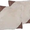 Conjunto De 2 Almofadas Decorativas Creme E Castanho 42 X 42 Cm Ehnar