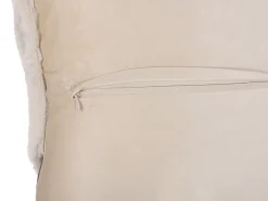 Conjunto De 2 Almofadas Decorativas Creme E Castanho 42 X 42 Cm Ehnar