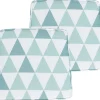 Conjunto De 2 Almofadas De Assento Azuis E Brancas Com Padrao Geometrico Terni