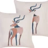 Conjunto De 2 Almofadas Decorativas Creme 45 X 45 Cm Abal