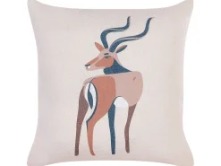 Conjunto De 2 Almofadas Decorativas Creme 45 X 45 Cm Abal