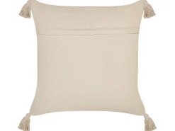 Conjunto De 2 Almofadas Decorativas Em Algodao Creme 45 X 45 Cm Aralia