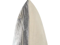 Conjunto De 2 Almofadas De Algodao Com Padrao Geometrico 50 X 50 Cm Prateado Oujda