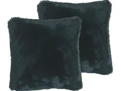 Conjunto De 2 Almofadas Decorativas 42 X 42 Cm Verde Escuro Tandur