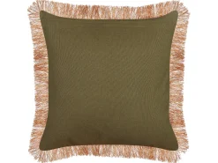 Conjunto De 2 Almofadas Decorativa Com Padrao Floral Azul E Laranja 45 X 45 Cm Mitella
