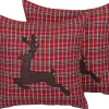 Conjunto De 2 Almofadas Decorativas Vermelhas 45 X 45 Cm Comet