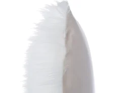 Conjunto De 2 Almofadas Decorativas Em Pele Sintetica 45 X 45 Cm Creme Claro Daisy