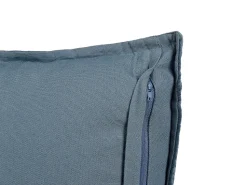 Conjunto De 2 Almofadas Decorativas Em Veludo Azul Escuro 45 X 45 Cm Seseli