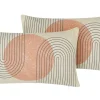 Conjunto De 2 Almofadas Decorativas Multicoloridas 30 X 50 Cm Gerbera