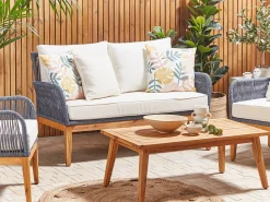 Conjunto De 2 Almofadas De Jardim Multicolor 45 X 45 Cm Tegea