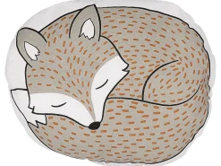 Conjunto De 2 Almofadas Decorativas Cinzentas Com Motivo De Raposa 50 X 40 Cm Dhanbad