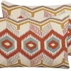Conjunto De 2 Almofadas Decorativas Bordadas Em Algodao Multicolor 40 X 60 Cm Majra