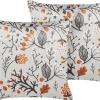 Conjunto De 2 Almofadas Decorativas Em Veludo Branco 45 X 45 Cm Montbretia