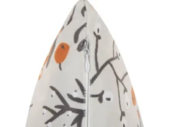 Conjunto De 2 Almofadas Decorativas Em Veludo Branco 45 X 45 Cm Montbretia