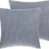 Conjunto De 2 Almofadas Decorativas Azuis 45 X 45 Cm Lupine