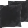Conjunto De 2 Almofadas Decorativas Pretas 42 X 42 Cm Ehnar