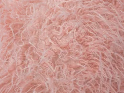 Conjunto De 2 Almofadas Decorativas Em Pele Sintetica 45 X 45 Cm Rosa Daisy