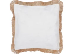 Conjunto De 2 Almofadas Decorativas Cremes E Brancas 45 X 45 Cm Geranium
