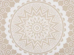 Conjunto De 2 Almofadas Decorativas Cremes E Brancas 45 X 45 Cm Geranium