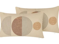 Conjunto De 2 Almofadas Decorativas Multicoloridas 30 X 50 Cm Amaranth