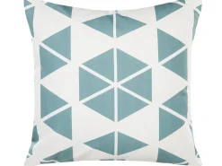 Conjunto De 2 Almofadas De Jardim Azul E Brancas 45 X 45 Cm Rigossa
