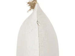 Conjunto De 2 Almofadas Decorativas Creme Com Relevo 45 X 45 Cm Azalea