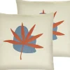 Conjunto De 2 Almofadas Decorativas Bordadas Vermelhas 45 X 45 Cm Davallia