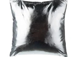 Conjunto De 2 Almofadas Decorativas Com Lantejoulas 45 X 45 Cm Prateada Aster