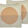 Conjunto De 2 Almofadas Decorativas Multicolor 45 X 45 Cm Moonflower