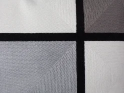 Conjunto De 2 Almofadas Decorativas Padrao Geometrico 45 X 45 Cm Cinzento Wedelia