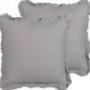 Conjunto De 2 Almofadas Decorativas Cinzentas 45 X 45 Cm Glabra