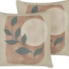 Conjunto De 2 Almofadas Decorativas Multicolor 45 X 45 Cm Calliopsis