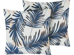 Conjunto De 2 Almofadas De Jardim Azuis 45 X 45 Cm Elati