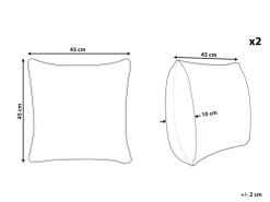 Conjunto De 2 Almofadas De Jardim Azuis 45 X 45 Cm Elati