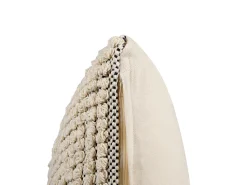 Conjunto De 2 Almofadas Decorativas Em Algodao Creme E Borlas 45 X 45 Cm Iresine
